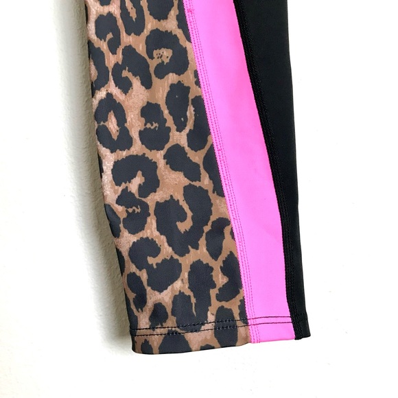 Veronica Beard x Bandier Rhonda Legging Size Small Leopard Print Neon Activewear - Picture 4 of 9